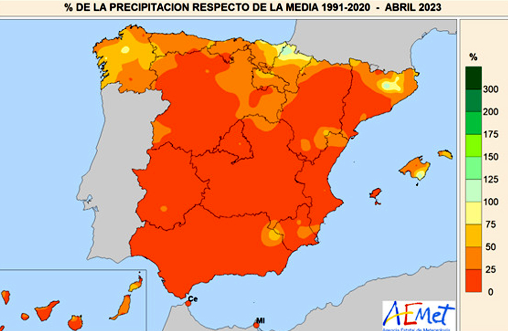El pasado mes de abril ha sido el más cálido y seco desde que existen registros